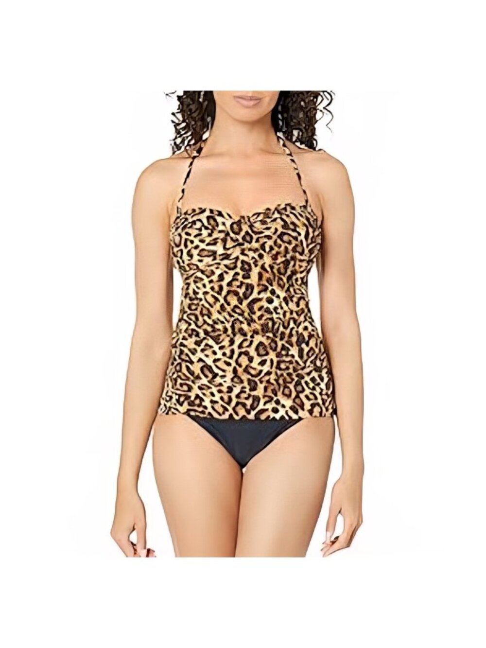 NEW! Ralph Lauren - 6‎ Women's Animal-Print Twist Tubini Swim Top NWT $110